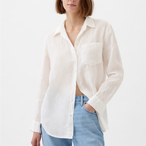 GAP Tops - 3 for $30* GAP 100% Linen Boyfriend Shirt